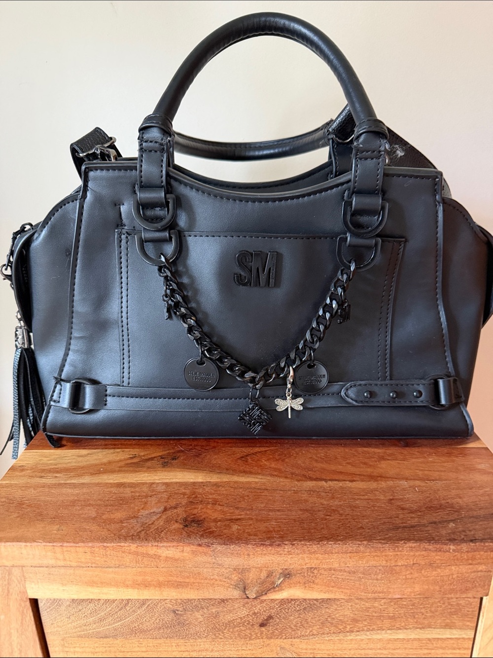 Steve Madden Bcharmy Black Satchel